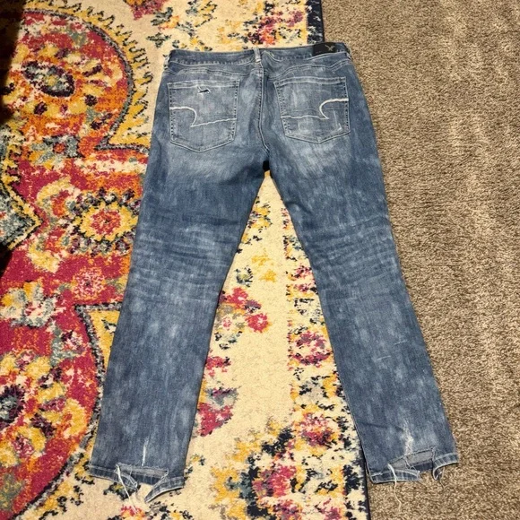 American Eagle Outfitters Blue Skinny Jeans Distressed - Picture 5 of 5